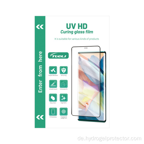Beste Qualität HD UV -Bildschirmschutzschutz